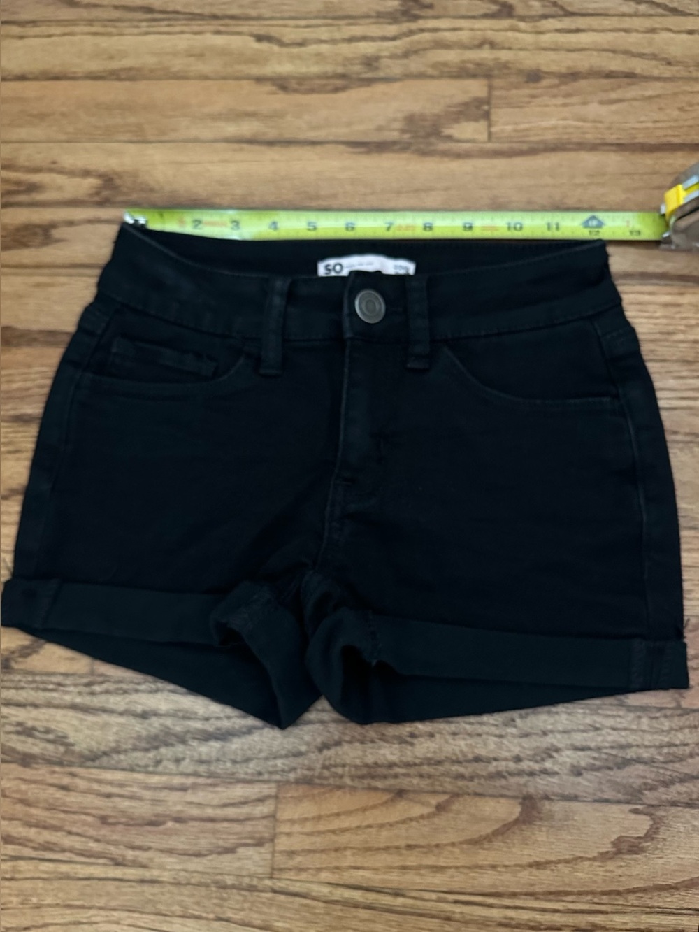 Like-New SO Shortie Black Jean Shorts - Juniors 0/24